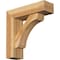 Ekena Millwork Legacy Block Rough Sawn Bracket w/ Offset Brace, Western Red Cedar, 6"W x 20"D x 20"H BKT0604X20X20LEC05RWR - alternate 1